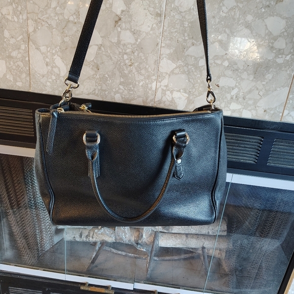 Kate Spade Mulberry Leighann Tote Large Black Leather Logo Strap - Picture 3 of 12